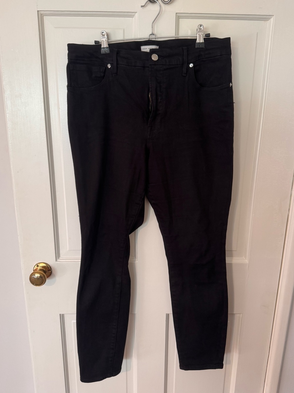 Good American Jet Black High-Rise Skinny Jeans